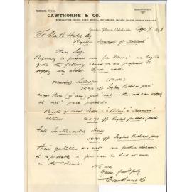 Cawthorne and Company - Adelaide - Terms for importing Books and Music