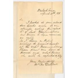 Mrs George Dellow - Balaklava - Concerning particulars of Music Examination