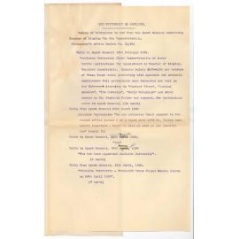 Minister of Education - Adelaide - Cablegrams re Teacher of Singing for Conservatorium