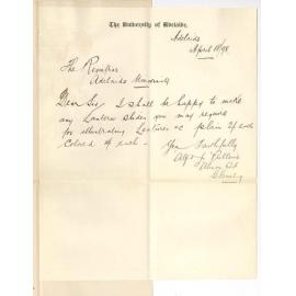 Alfred J Pullenie - Glenelg - Lantern slides for Lectures