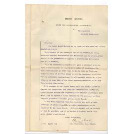 William Ernest Cooke - Perth - Concerning Local and Law Exams in Perth