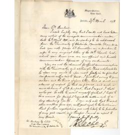 Charles Tucker - Chairman Hospital Board - To Dr Barlow Want of respect of confidence re Hospital negotiations