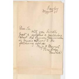 Miss Florence Barnet - Gawler - Primary Examinations in Music