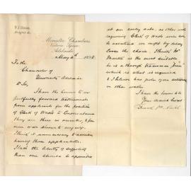 Frank John Naish to Chancellor - Adelaide - Clerk of Works for Conservatorium