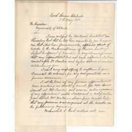 G S Martin - Adelaide - Clerk of works for Conservatorium Buildings