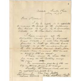 Charles Cawthorne - Adelaide - Manager of University Orchestral Concerts