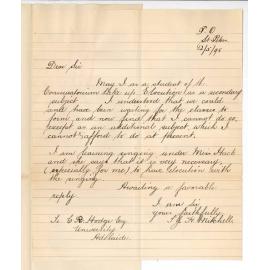 T J H Mitchell - St Peters - Elocution as a secondary subject