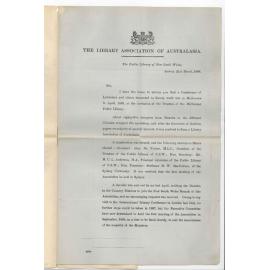 H C L Anderson - Library Association of Australasia - Sydney - Invitation to join the Association