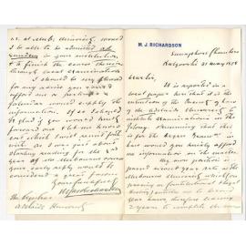 M J Richardson - Kalgoorlie - Request to sit for LLB Exams in the West and ad eundem statum