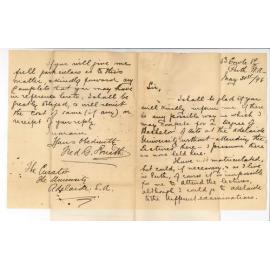 F G Smith - Perth - Proceeding for BA Degree without attendance lectures