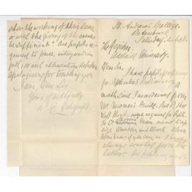 W E Dalrymple - Petersburg - Information on Preliminary Exam in September