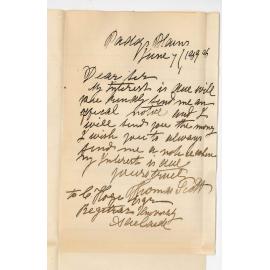 Thomas Scott - Paddys Plains - Asking for official notice when interest is due