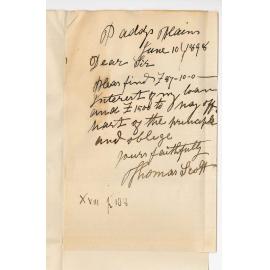 Thomas Scott - Paddys Plains - Paying interest and portion of principal