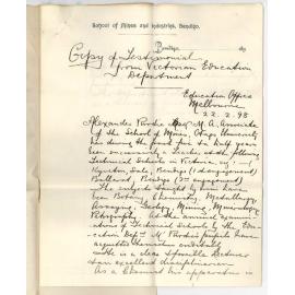 Alex Purdie - Bendigo - Application Position Assistant Lecturer and Demonstrator in Chemistry