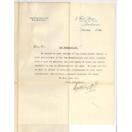 Butterworth and Company - London - Particulars of Law Examinations