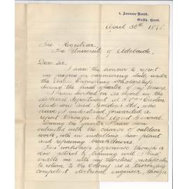 Lawrence Birks - Kent - Progress report Angas Engineering Scholar