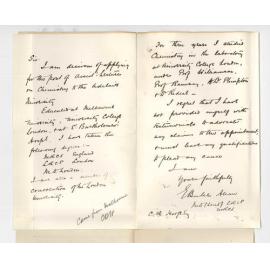 E B Allen - Melbourne - Application Position Assistant Lecture and Demonstrator in Chemistry