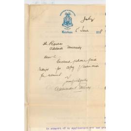 Alexander Ramsay - Sydney - Application Position Lecturer and Demonstrator in Chemistry