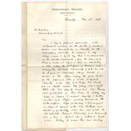 W R Jamieson - Roseworthy - Application Position Assistant Lecturer and Demonstrator in Chemistry