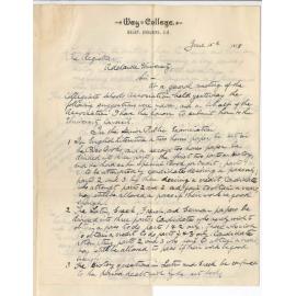 David Henry Hollidge - Secretary Collegiate Schools Association Unley - Suggestions for the Senior Public Examination