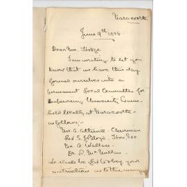 Reverend S J Bloyd - Naracoorte - Forming Committee at Naracoorte