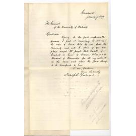 Joseph Turner - Cradock - Request for University Sections 10 11 and 13 Wirreanda to be transferred to Mr Joseph Hall Iredell