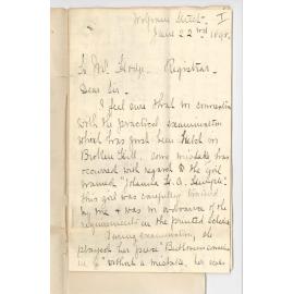 Miss M L Paul - Broken Hill - Complaints re the Primary Examination