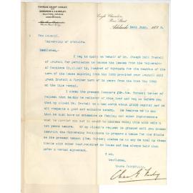 Charles Grant Varley - Adelaide - Request for University Sections 10 11 and 13 Wirreanda now held by Joseph Turner to be transferred to Mr Joseph Hall Iredell