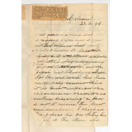 Mrs Cornock - Malvern - Concerning the failure of No 32 Primary Exam