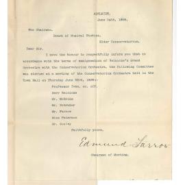 Edmund Farrow - Conservatorium Orchestra Committee