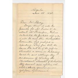 Dr J H G Drummond - Moonta - Extension Lectures