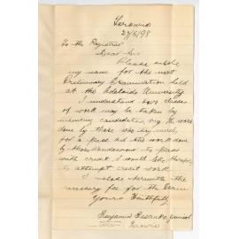 Benjamin Besanko Junior - Terowie - Information re Preliminary