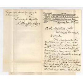 S Mayfield and Sons - Adelaide - Quotation for curtains