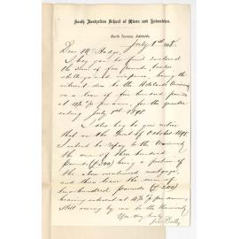 John Dalby - Notifying intention of paying £300 off mortgage of £500 on 1st October 1898