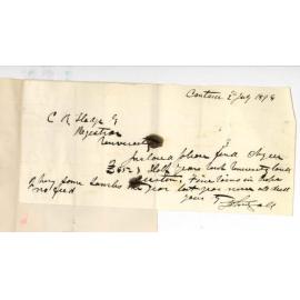 John Gall - Cantara - Enclosing cheque for half years rent