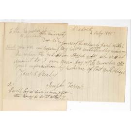 Joseph Turner - Cradock - Thanks for reduction in rents - What amount is due up to November 13