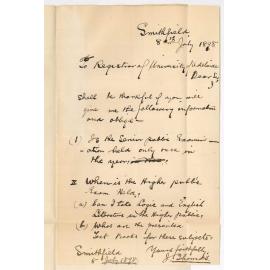 J Thomas - Smithfield - Information concerning Senior and Higher Public Exams