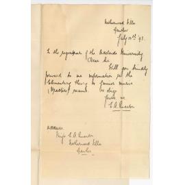 E A Quarton - Gawler - Information re Elementary Theory and Junior Practice