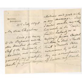 The Right Honourable Samuel J Way - Thanking staff for congratulatory address on the occasion of his marriage