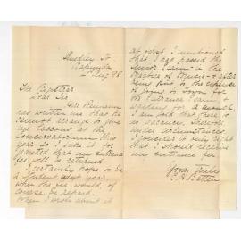 Miss C Hosier Batten - Kapunda - Asking for refund of Entrance fee as Conservatorium cannot accommodate her