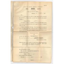 Commissioner of Taxes - Appeal against Land Tax Assessment