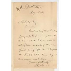 Reverend S C Love - Strathalbyn - Preliminary Exam