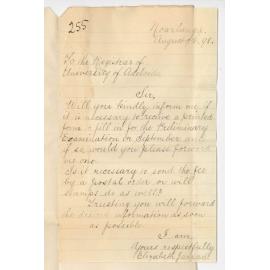 Elizabeth Jarrad - Noarlunga - Preliminary Exam