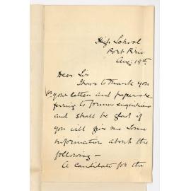 Miss Bessie Scott - Port Pirie - Re a Candidate for the Junior Public