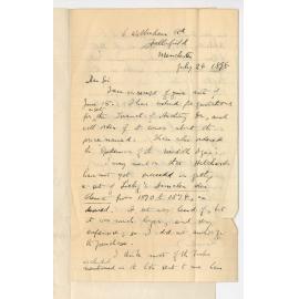 Professor Horace Lamb - Manchester - Re the purchase of books for the Barr Smith Library