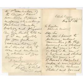 Douglas H Reid - Otago New Zealand - Application admission ad eundem statum