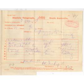 P A Howells - Hotel Metropole Sydney - Madame Sherwin wishes to cooperate with Orchestra 24 September