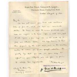 Kegan Paul Trench Trubner and Company Limited - London - Terms of Agency for supply of books