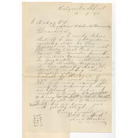 R H A Braddock - Head Master - Kalgoorlie School - Asking for Preliminary results to be wired