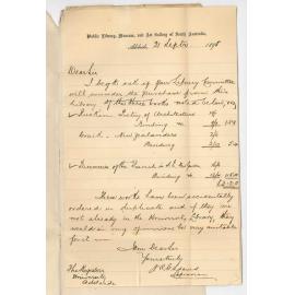 Joseph Robert George Adams - Public Library City - Will University purchase 3 books accidentally ordered in duplicate by the Public Library